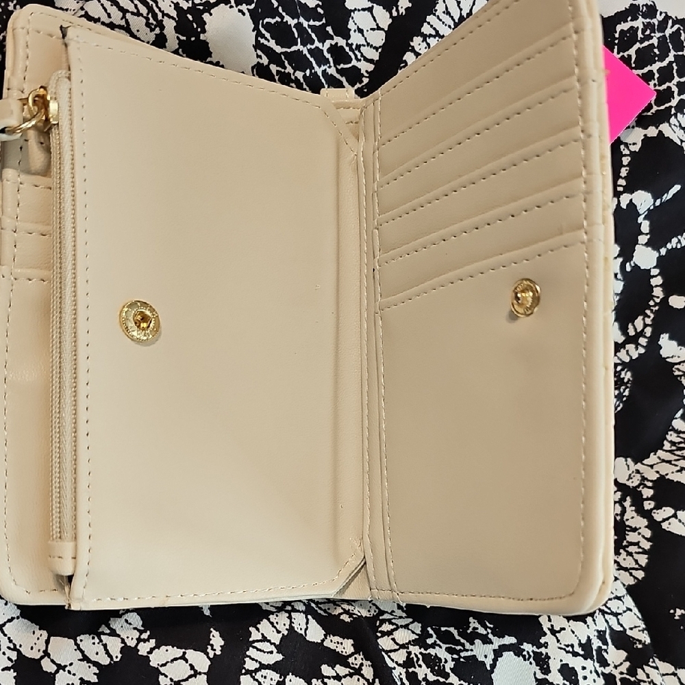 Betsey Johnson Cream Wallet with Heart Charm - Picture 4 of 4
